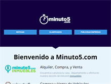 Tablet Screenshot of minuto5.com